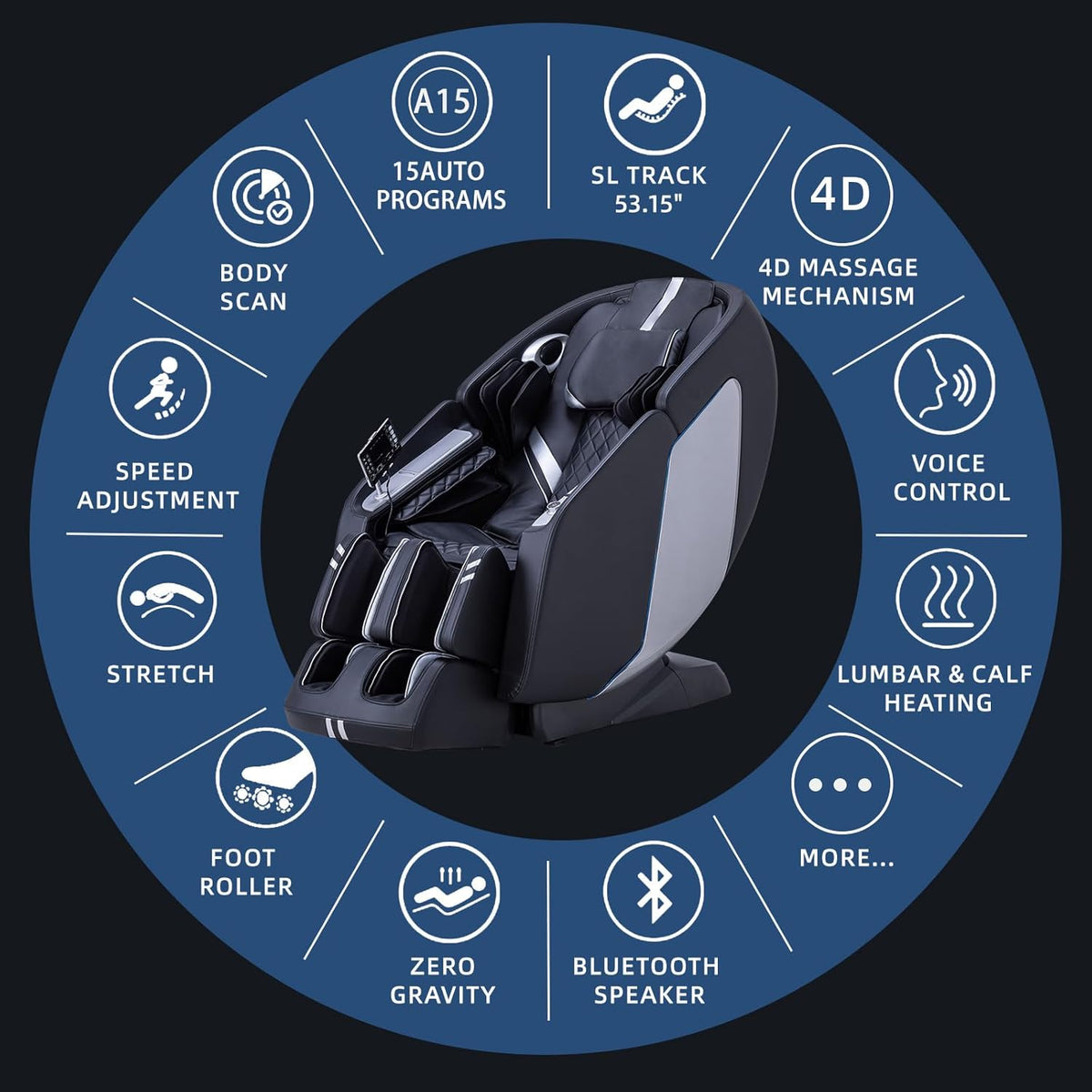 Advanced 4D Zero-Gravity Massage Recliner