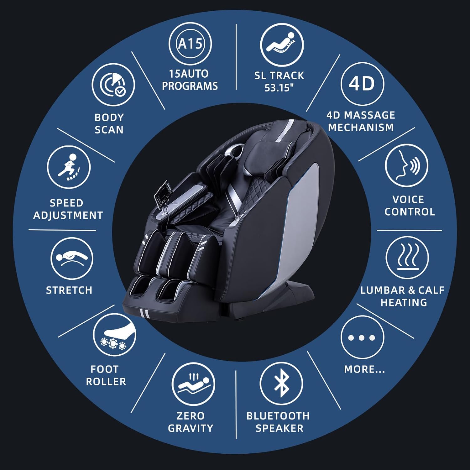 Advanced 4D Zero-Gravity Massage Recliner